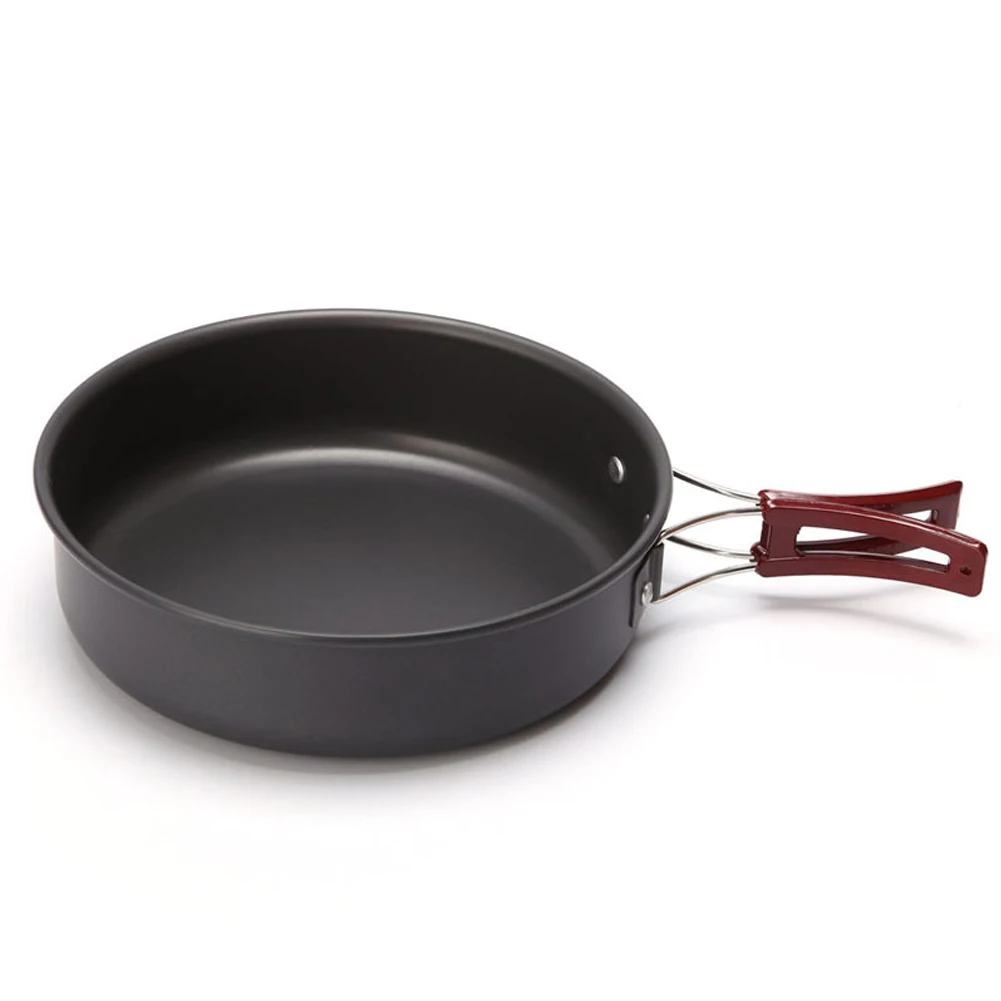 

Outdoor Camping Picnic Non-stick Hiking Travel Cooking Kitchen Utensil Portable Aluminum Alloy Cookware Frying Pan