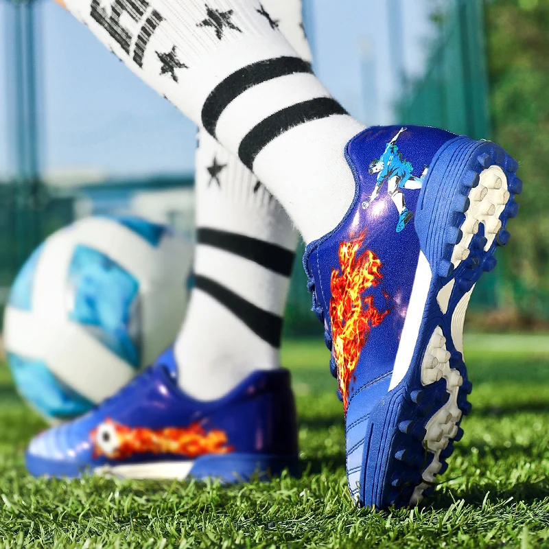 Children's Youth Professional Long Nail Soccer Shoes Adult Broken Nail Soccer Shoes Student Large Size Training Shoes 31-45#