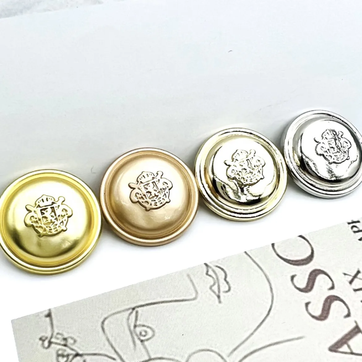 Модные круглые металлические пуговицы для винтажного консервативного пальто
