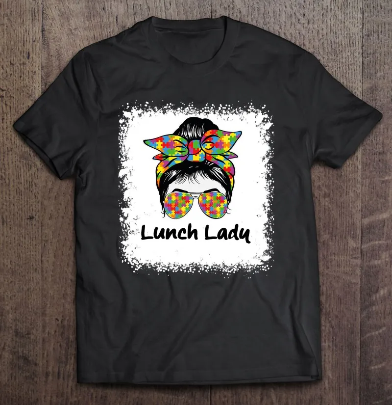 

Bleached Lunch Lady Messy Hair Woman Bun Lunch Lady Life T Shirt For Men T Shirts Women's T-Shirt Manga Harajuku T Shirt Women