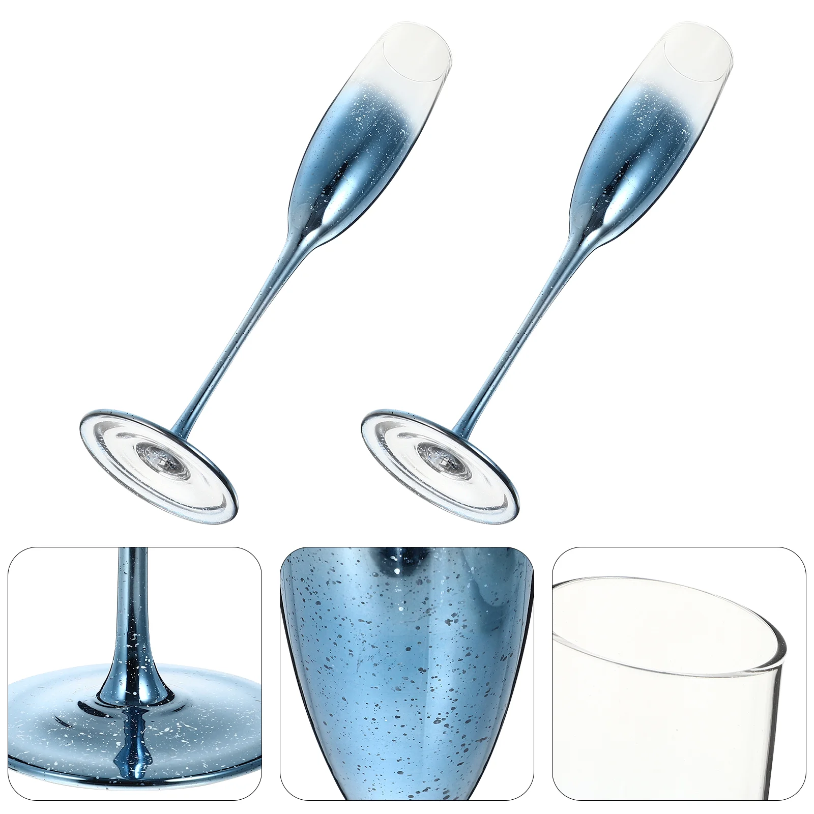

2Pcs Crystal Glasses Wedding Party Goblets Drinking Glasses Glassware