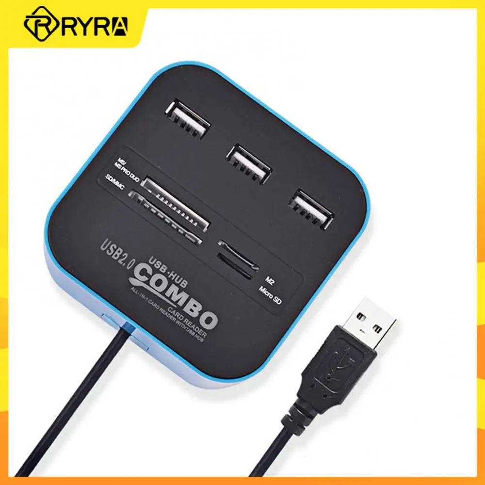 

RYRA USB Hub 2,0 3 порта TF Micro SD кардридер слот высокоскоростной многопортовый адаптер разъем для планшетного компьютера ноутбука