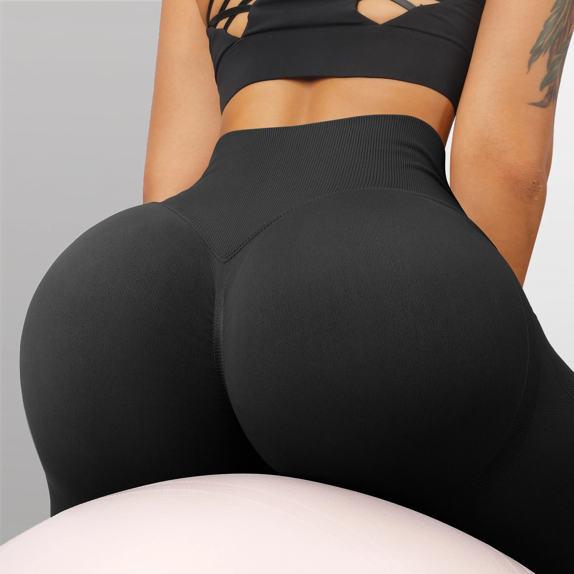 

High Waist Pants Women Seamless Leggings Solid Scrunch Butt Lifting Booty Sportwear Gym Tights Push Up Women Legging For Fitness