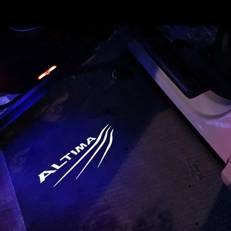 Фото Светодиодный проектор приветствия двери автомобиля с логотипом для Nissan Altima 2005-2020 2012 2013 2014 2015 2016 2017 2018 2019 Автомобильные аксессуары №2