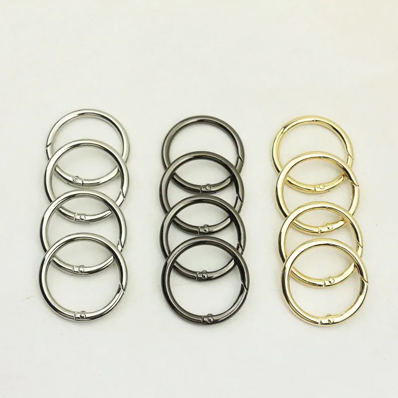 20pc 32mm Metal D O Ring Openable Keyring Leather Bag Belt Strap Dog Chain Buckle Snap Clasp Clip Trigger DIY Accessories