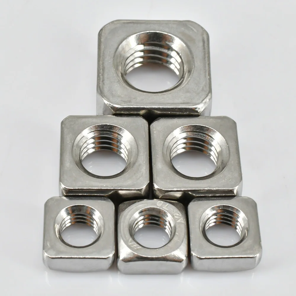 DIN562 ТОНКАЯ Гайка M3 M4 M5 M6 M8 M10 M12 A2 КВАДРАТНЫЕ ТОНКИ ИЗ НЕРЖАВЕЮЩЕЙ СТАЛИ 5-50 шт.