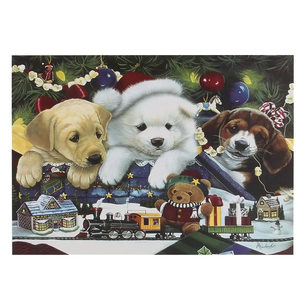

New Christmas Puppy Christmas 1000 Pieces Puzzles Gifts for Kids