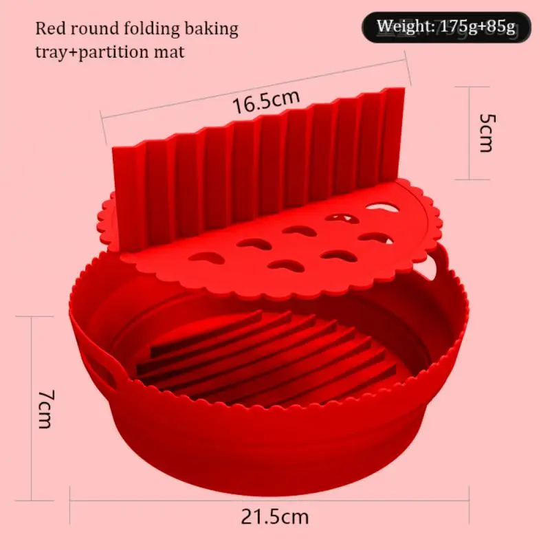 

Round Air Fryer Silicone Pot Easy To Store Silicone Silica Gel Bakeware No Odor Air Fryer Silicone Baking Foldable