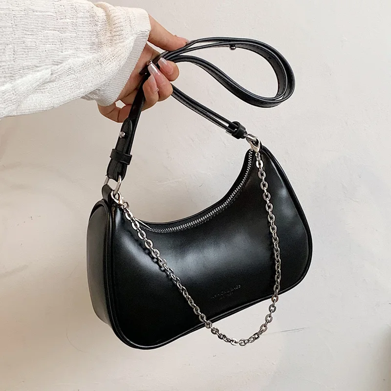 

Cute Solid Color Small PU Leather Shoulder Bags For Women 2022 hit Simple Handbags And Purses Female Travel Totes