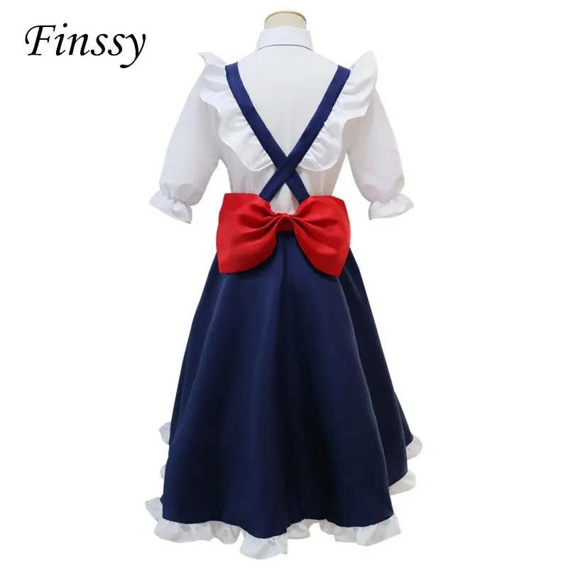 Косплей костюм горничной из м/ф дракон голубого цвета |