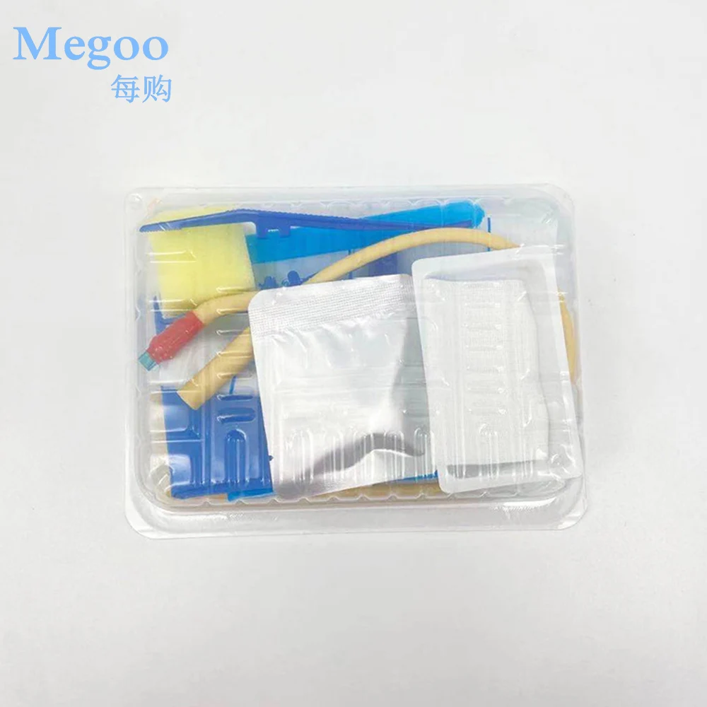 

1Set Disposable Sterile Urethral Catheterization Kit Medical Latex Double-Lumen Foley Catheter Urine Tube Fr16 Fr18 Man Women