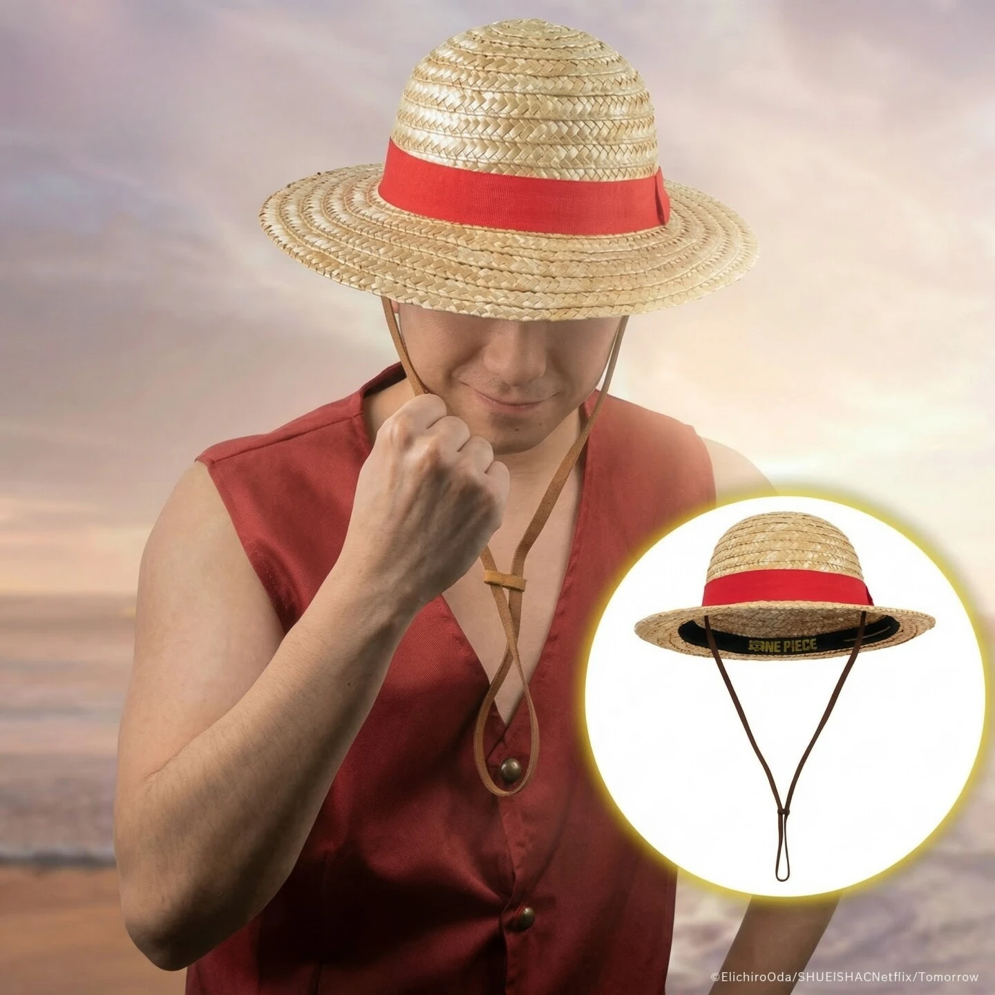 Фото Новая соломенная шляпа Луффи из аниме One Piece, костюмный аксессуар для косплея, пиратская шляпа, защита от солнца, подарок для фанатов, аксессуар для вечеринок. №2