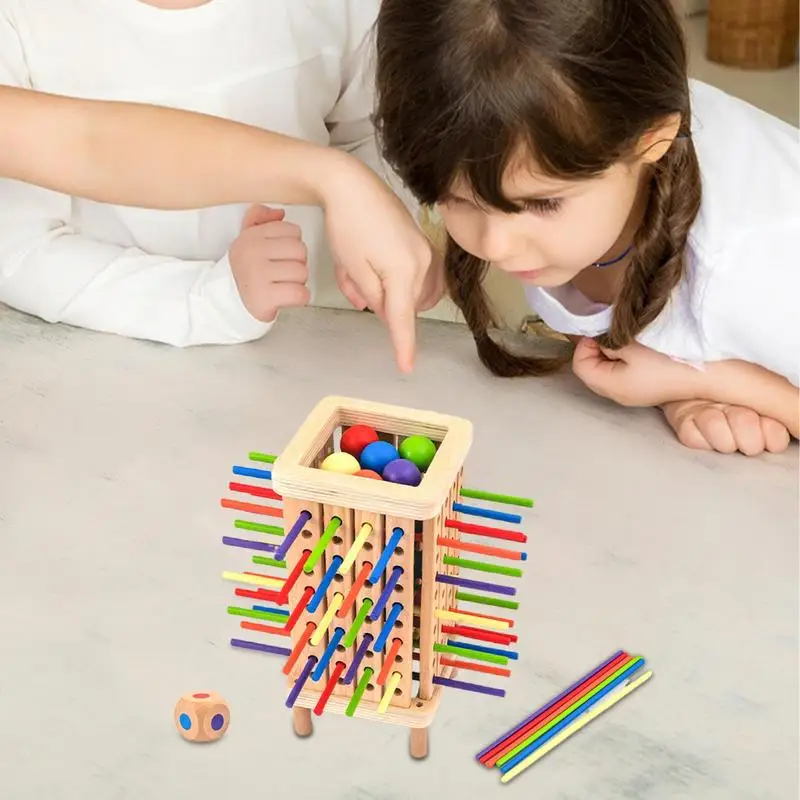 Деревянные игральные кости деревянные палочки мяч башня игрушка настольные игры