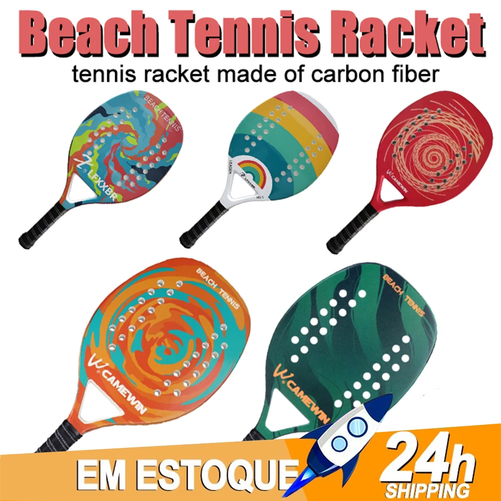 

2022 Eva Face Soft Carbon Professional Beach Tennis Racket With Bag Beach Tennis Racket