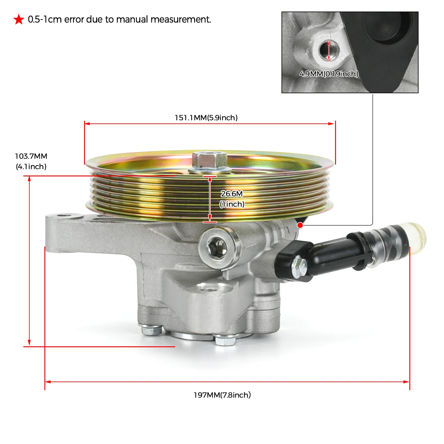 Насос гидроусилителя руля со шкивом для HONDA ODYSSEY 2005-2010 PILOT 2005-2008 21-5442 56110-PVJ-A01 56110-RGL-A03