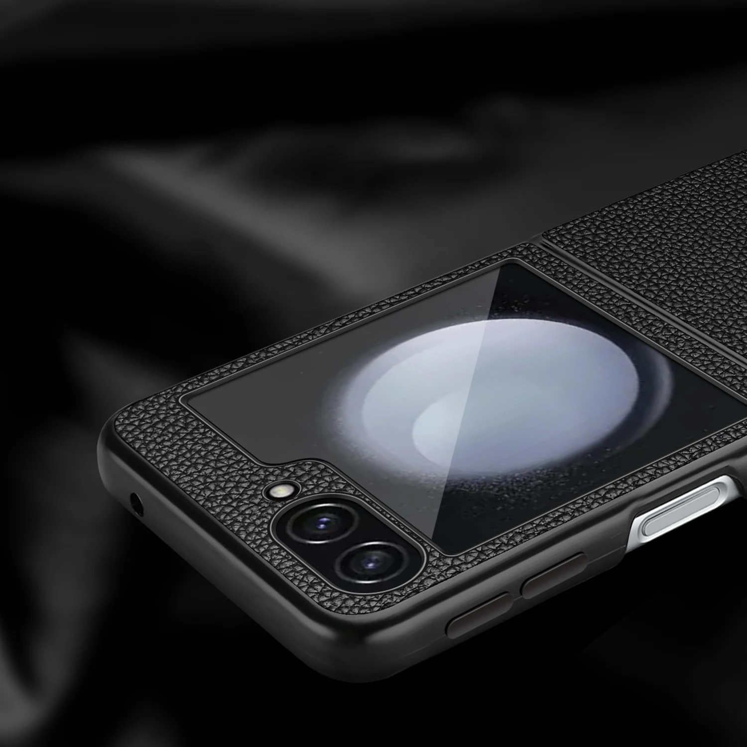 Роскошный кожаный чехол с текстурой личи для Samsung Galaxy Z Flip 6 5G 5 ZFlip 4 3 Защита