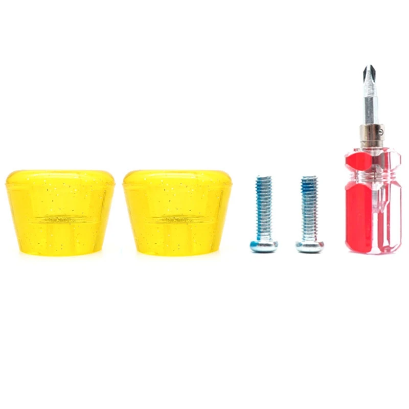 

PU Rubber Roller Skate Toe Stoppers 1 Pair With Screws,Double Row Skate Brake Head,Four-Wheel Roller Skate Brake