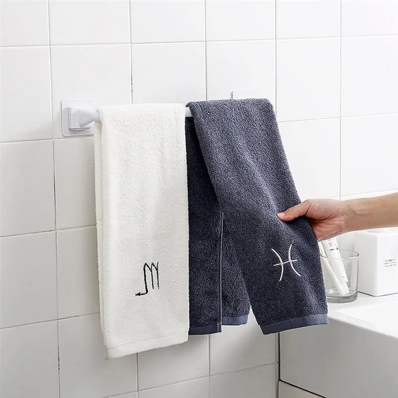 

24.5/34cm Single Towel Bars Wall Mounted Bathroom Towel Hanger No Drilling Self-adhesive Towel Rack Bathroom Kitchen Accessories