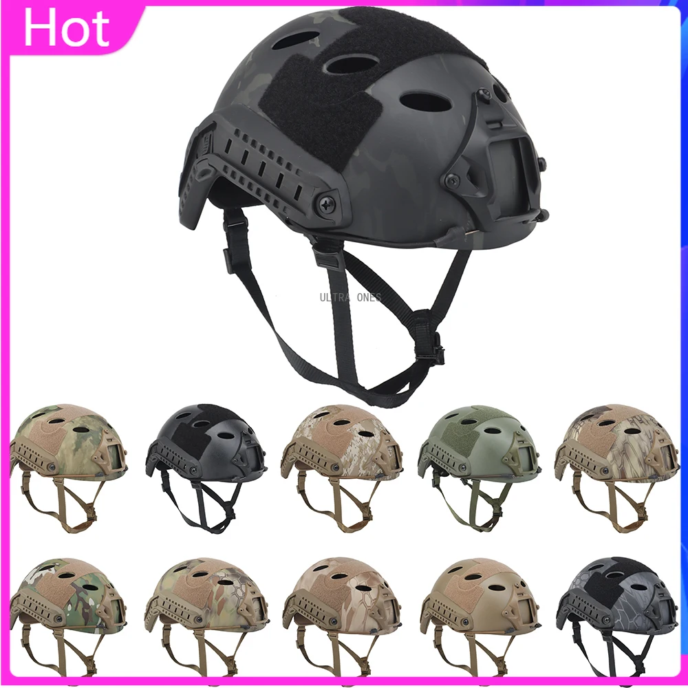 

Tactical Camo Fast Helmet Shooting Protective Adjustable Hunting Combat Helmet Airsoft Paintball Cs Wargame Army Safety Helmets