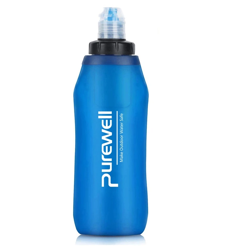 

500Ml Water Filter Bottle Water Filter Straw Soft Folding Outdoor Filtered Water Bag For Sport Camping Hiking Cycling