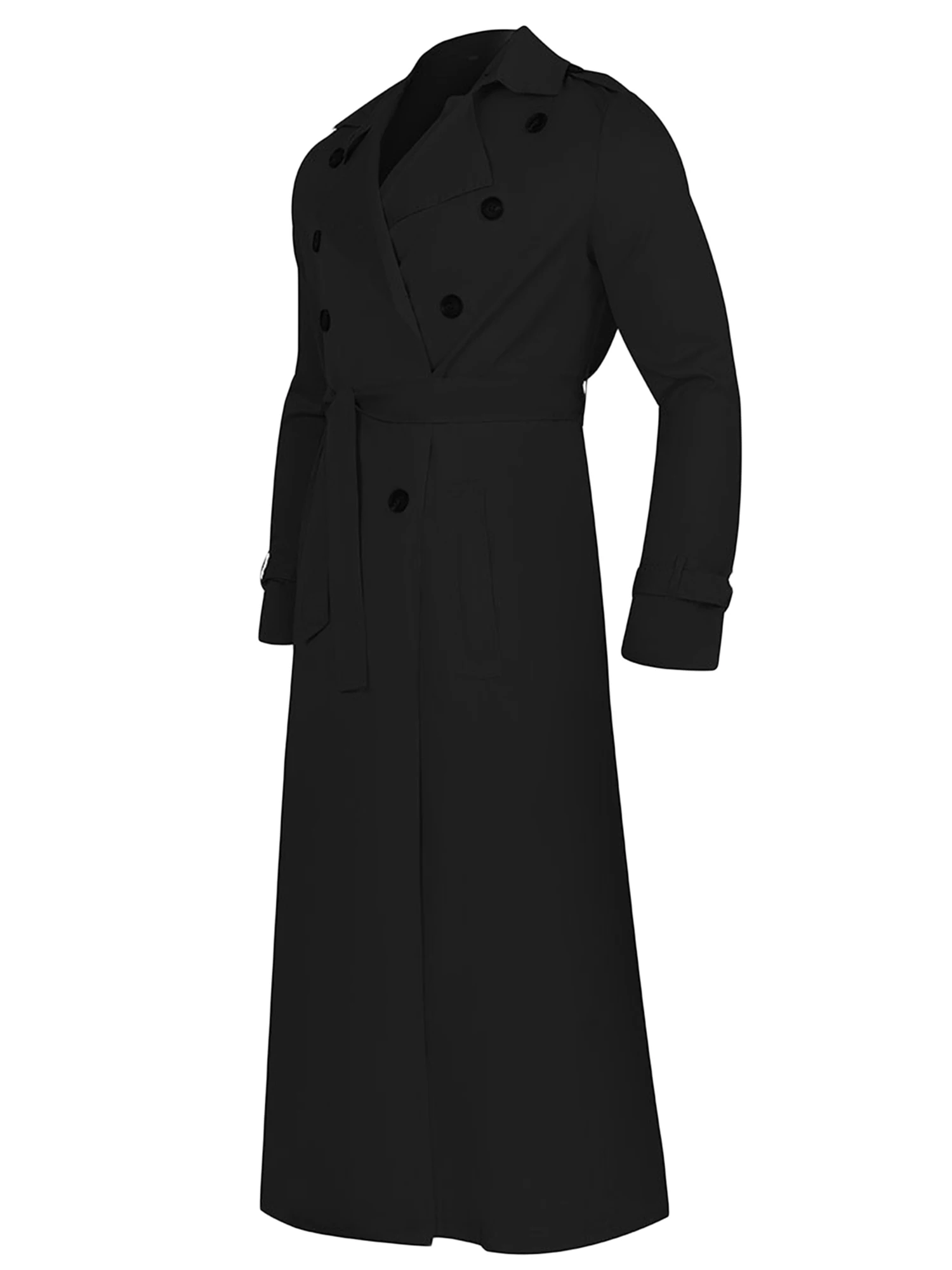

Jemeigar Women s Oversized Belted Trench Coats Casual Windbreaker Lapel Long Jacket Overcoats for Juniors