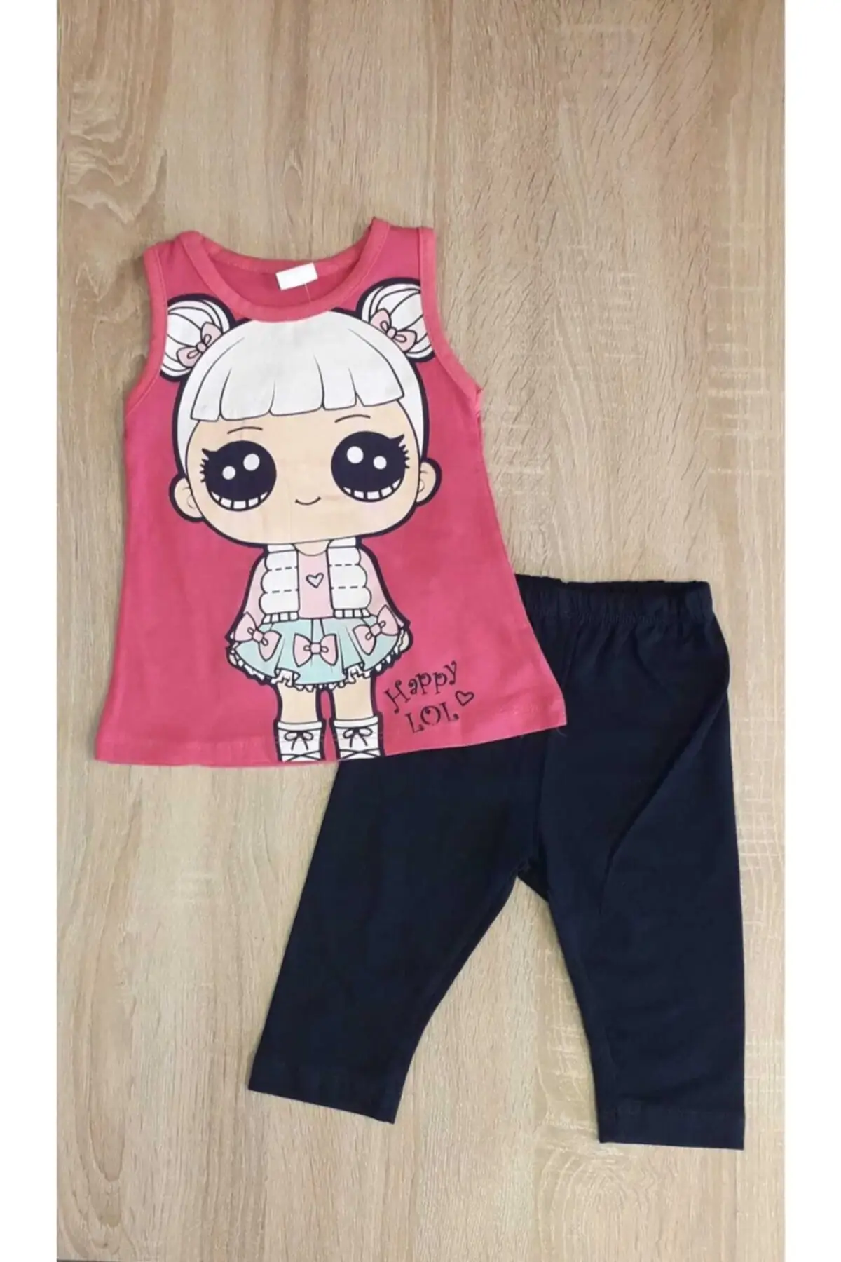 

Pink Happy Lol Girl Baby Child Suit