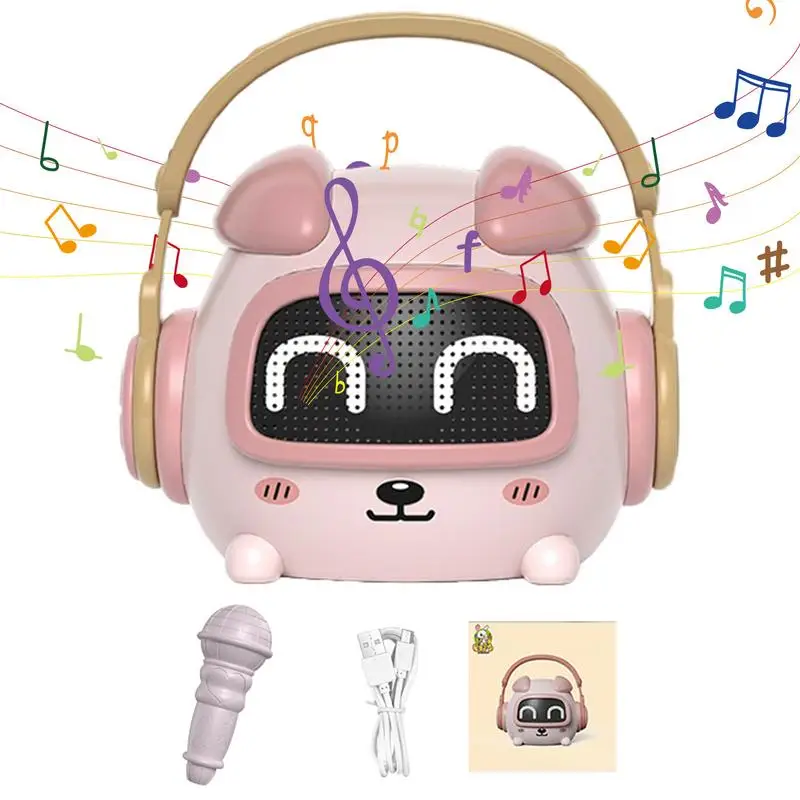 

Портативная караоке машина для детей портативная караоке машина с беспроводным микрофоном детская игрушка милый кролик Беспроводная история