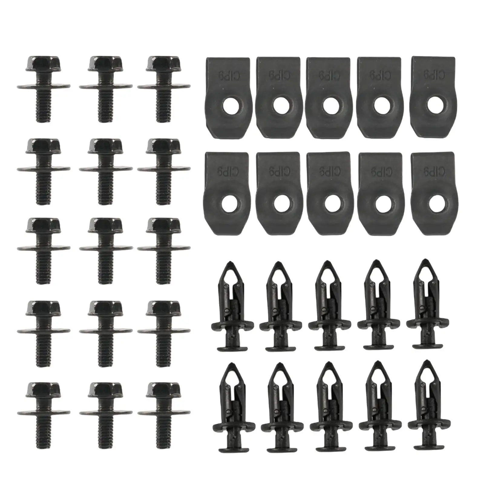35x Engine Under Cover Rivet Clips Push Body Bolts Fastener Splash Shield Guard Bumper Fender Fit for G35 G37 Replaces images - 6