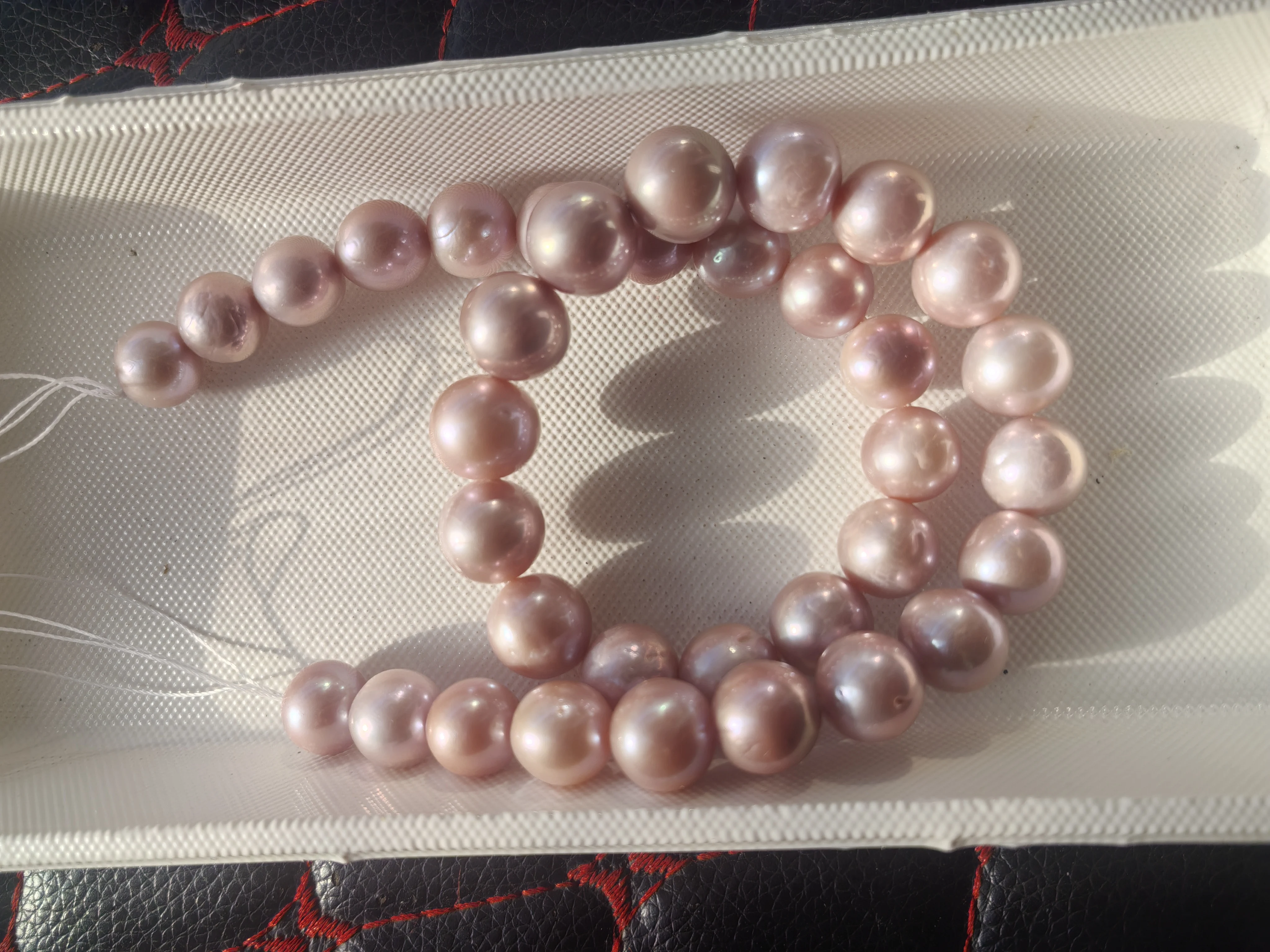 Топ AAAA SOUTH SEA Perfect Round 10-12 9 мм фиолетовое жемчужное ожерелье 18 дюймов с серебряной