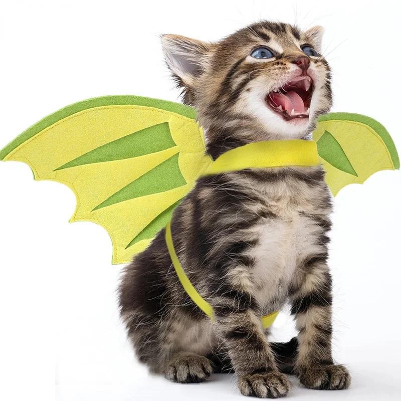

Funny Cosplay Costume for Cat Cute Safe Dinosaur Wings Cloth for Pet Novelty Puppy Kitten Photo Props Clothes Accessories CC07