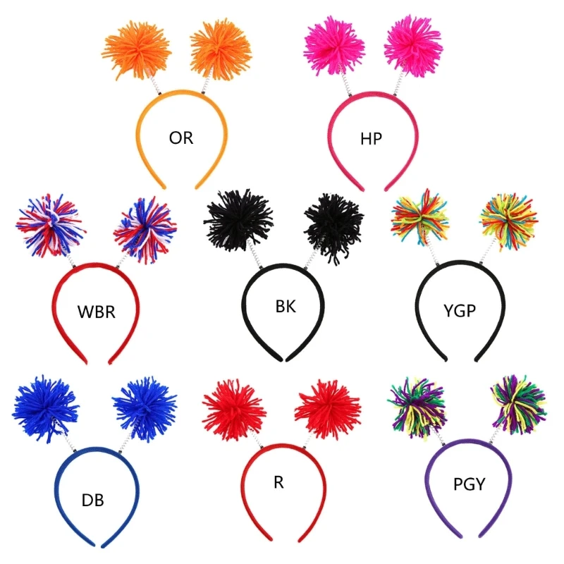 

Head Buckle Wool Ball Hairband Headbopper Costume Accessory Party Headwear