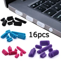 16pcs universal laptop dust plug color silicone dust plug office computer usb interface waterproof and dustproof accessories