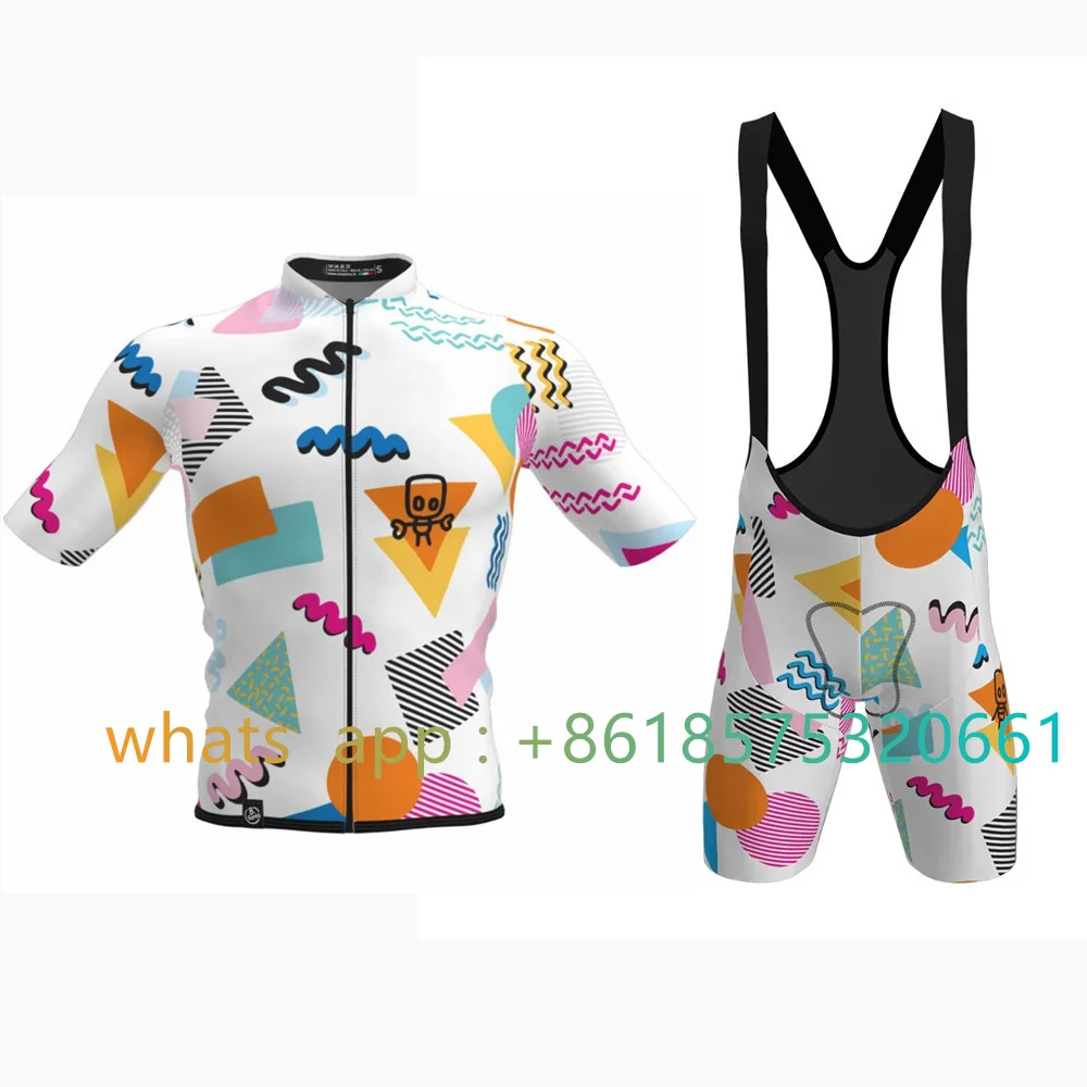 

Cycling Jersey Suit Slopline New Mens Short Sleeve Summer Pro Team Breathable Bib Shorts Kit Ropa Maillot Ciclismo Triathlon Kit