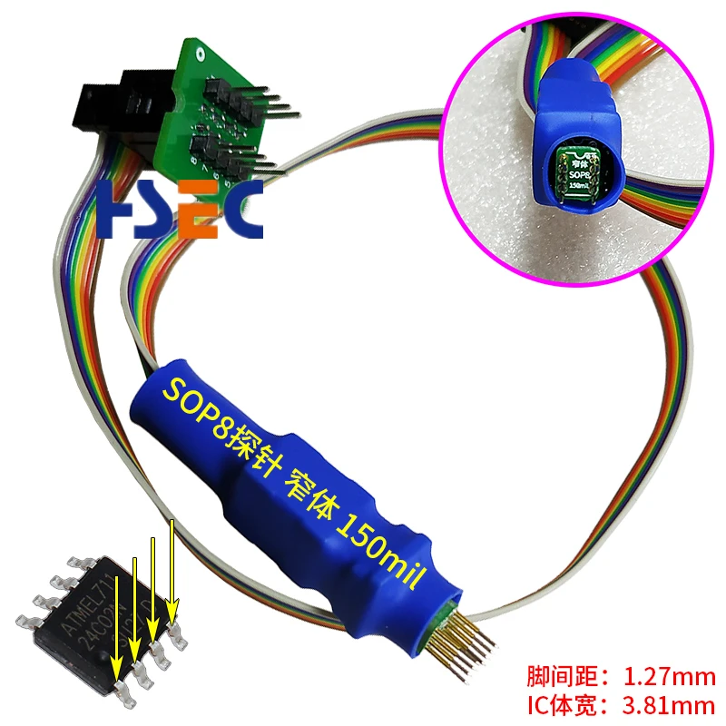 SOIC8 SOP8 тестовый зажим провод зонда для EEPROM 93CXX/25CXX/24CXX Программирование цепи на USB
