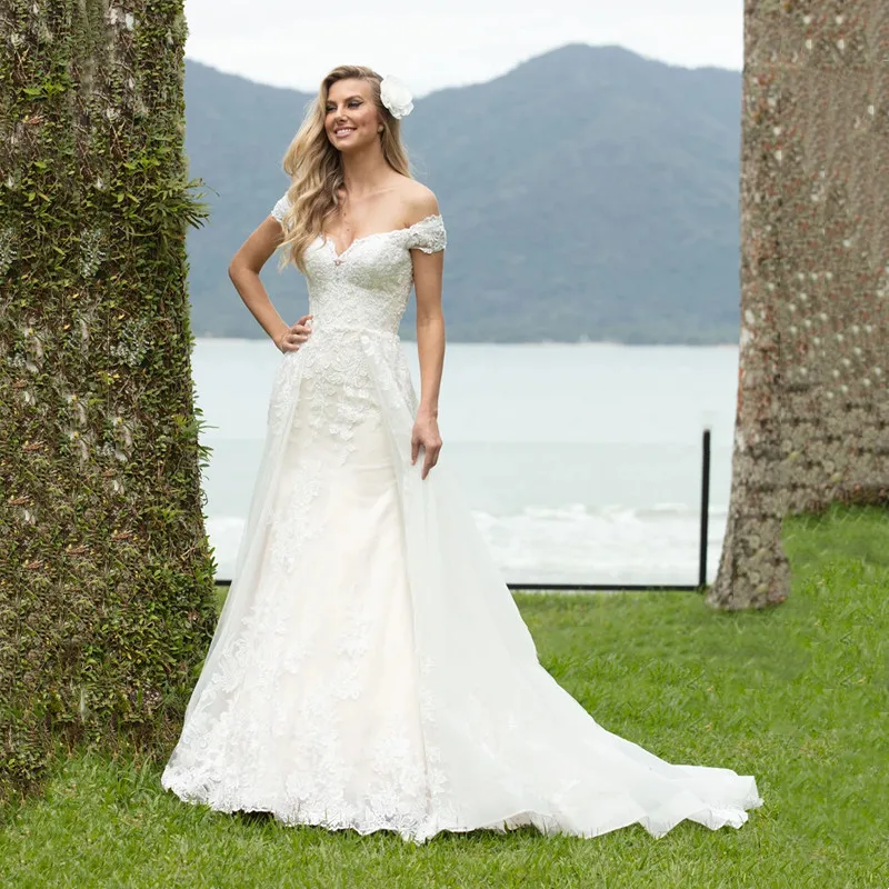 Женское свадебное платье без рукавов Darla элегантное белое с открытыми плечами