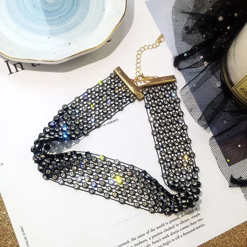 Цепочка на шею с длинными кисточками женская сверкающая многодренажная Длинная