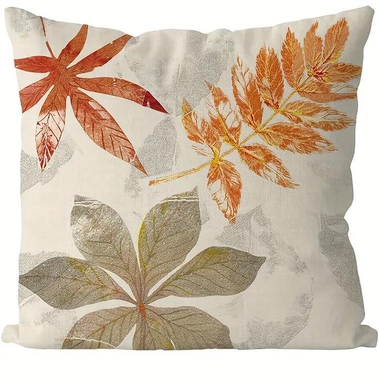 

Декоративные наволочки с листьями и тыквами, полиэстер велюр