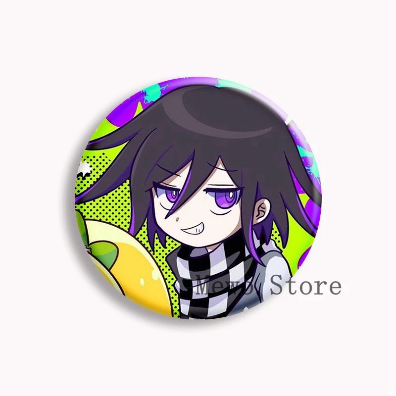 Фото Kokichi Ouma Shuichi Saihara Danganronpa V3 Брошь на пуговицах Dangan Ronpa Fun Meme Значок Сумка Декор Фанаты Коллекционировать друзья Подарки №4