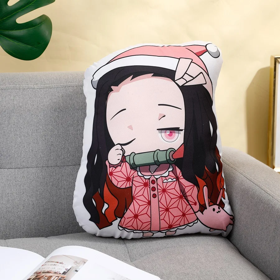 

Demon Slayer: Kimetsu no Yaiba Plush Cushion Home Decoration Pajamas Theme Tanjirou Nezuko Fluffy Pillow Bedroom Seat Sofa Toys