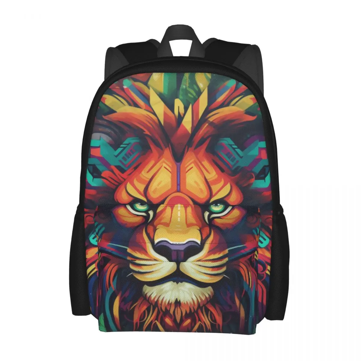 

Lion Backpack Wall Graffiti Visual Impact Daily Backpacks Student Unisex High Quality Soft School Bags Kawaii Rucksack