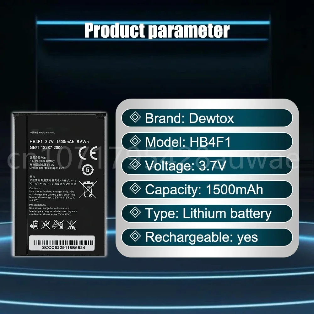 HB4F1 1500mah Phone Battery for Huawei U8220 U8230 E5830 E5838 E5 C8600 T-mobile Pulse E585 Ascend M860 X5 U8800 C8800