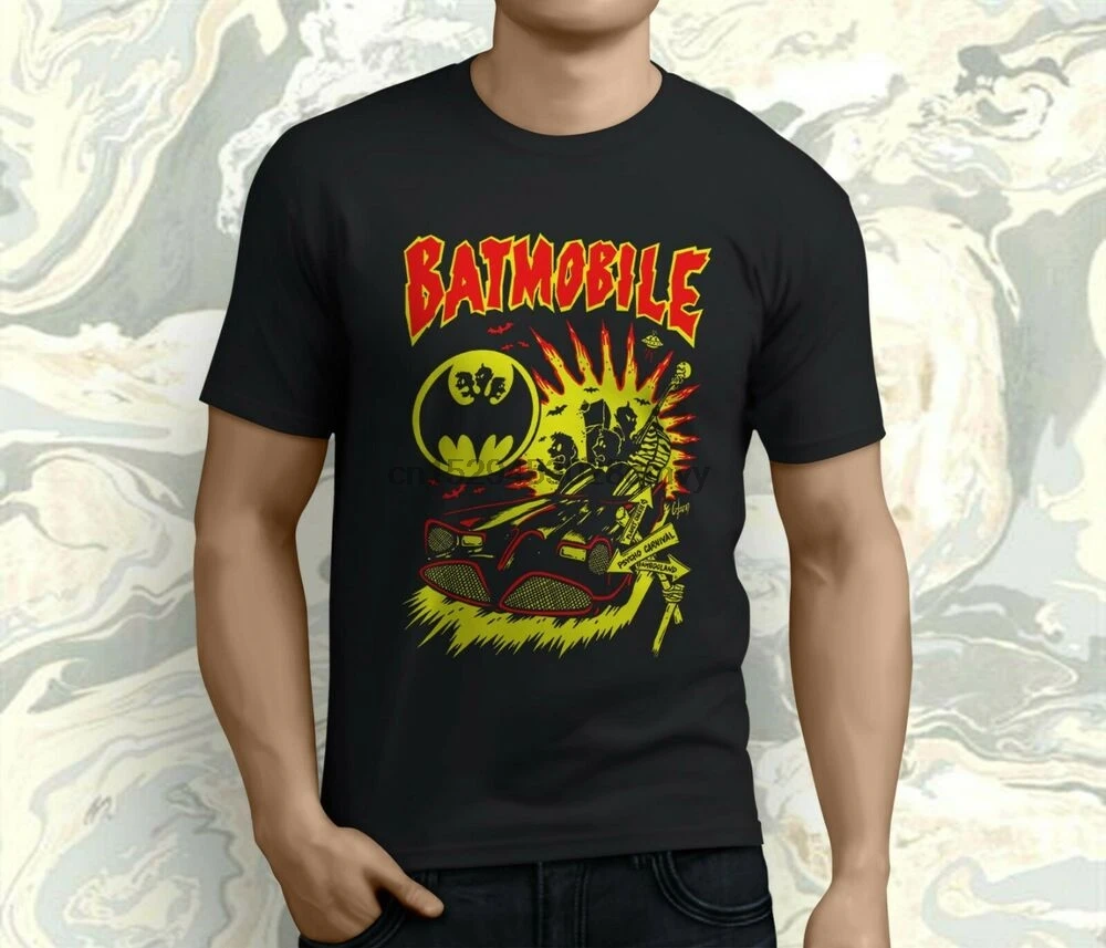 

New Popular Batmobile Psychobilly Rock Band Mens Black T-Shirt S-3Xl