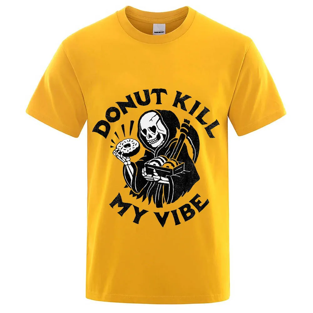 Мужская Футболка Оверсайз С Принтом Черепа В Стиле Уличного Тенниса Хип-хоп