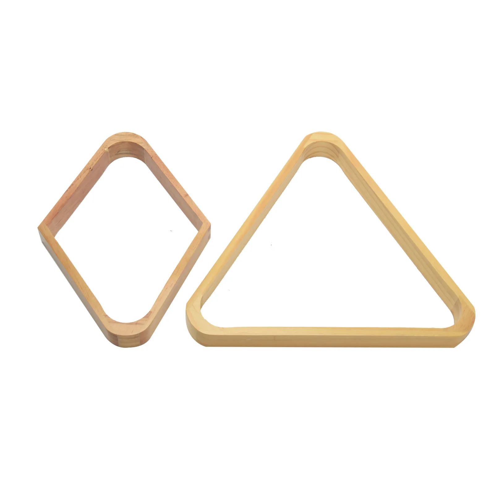 

2pcs/set Home Club Practical Game Room Triangle Diamond Shaped Table Durable Leisure Sports Vintage Wooden Billiard Ball Rack