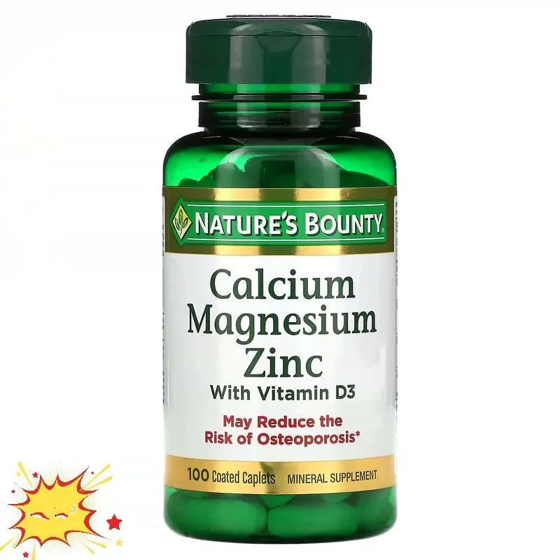 

Natures Bounty Calcium Magnesium Zinc With Vitamin D3 Mineral Supplements Rreduce Bone Calcium Loss