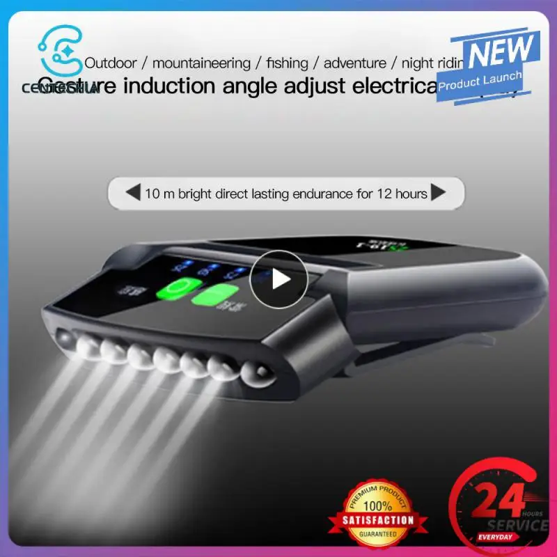 

1~10PCS 6 Led Fishing Headlights Adjustable USB Rechargeable Induction Headlights Hat Clip Lamp Waterproof Night Fishing