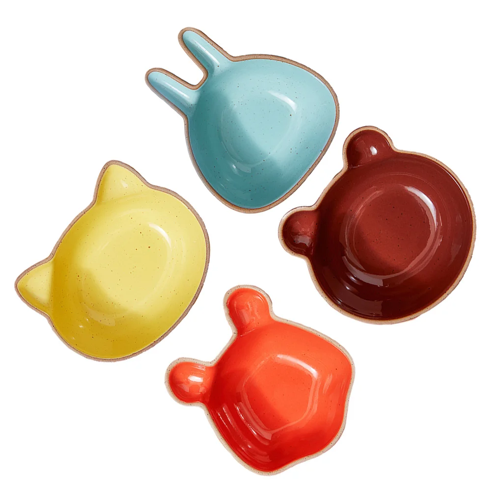 

4 шт Керамические компактные тарелки, домашняя посуда, кухонные тарелки для специй