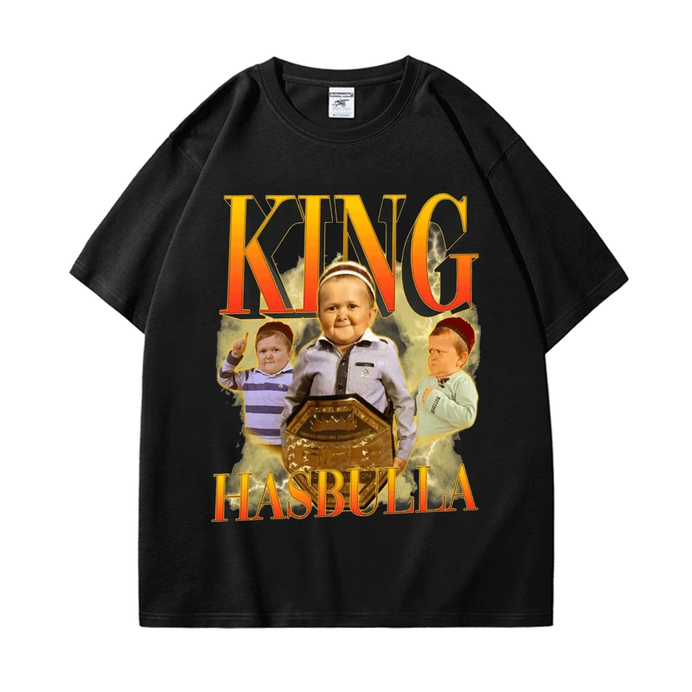 

Hasbulla Goat Gangster Funny Fighter Men's Women's T Shirt Oversized Summer Short Sleeve Printed Graphic T Shirts Male Clothing