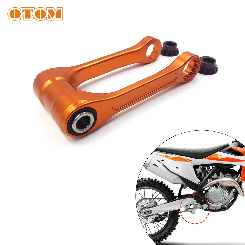 OTOM 2022 Motocross Rear Shock Linkage Arm Adjustable Lowering Raising Connecting Rod Knuckle Cushion Assembly For KTM GASGAS TE