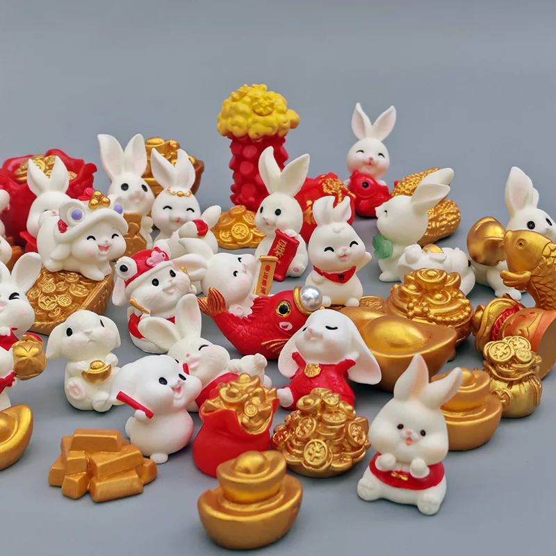 BAIUFOR новогодние кролики миниатюрная рождественская подарочная коробка